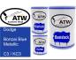 Preview: Dodge, Bonzai Blue Metallic, C3 / KC3: 500ml Lackdose + 500ml Klarlack + 250ml Härter - Set, von ATW Autoteile West.
